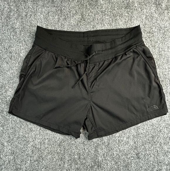 The North Face Pants - The North Face Women's Black Running Athletic Shorts Large FlashDry Drawstring